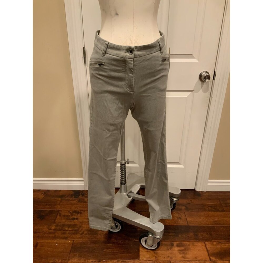 Theory Gray Denim Skinny Jeans W/ Zipper Pockets, Size 6